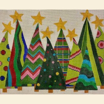 AP4254 CRAZY CHRISTMAS TREES II by ALICE PETERSON