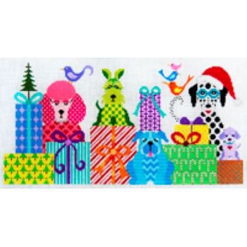 CRAZY DOG CHRISTMAS by JP Needlepoint - JPX062