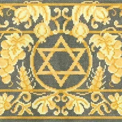 JT080B-TAPESTRY STAR TEFILLIN by Tonya