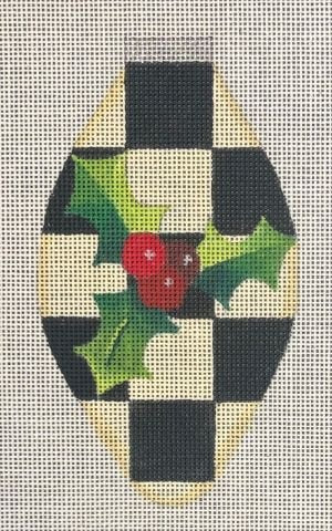 RCHO2161 OVAL CHECKED ORNAMENT #2 by Ray Crawford