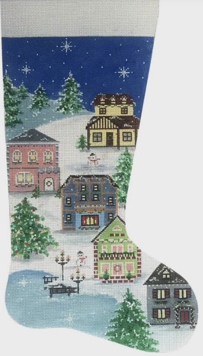 WINTER VILLAGE STOCKING by Alice Perterson STITCH GUIDE ONLY AP2845sg