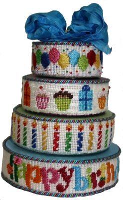 ASIT121-13 BIRTHDAY CAKE with stitch guide by A Stitch in Time