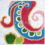 CLEARANCE C-AV1234a-PAISLEY PINK GREEN 1 SQUARE by Aviva