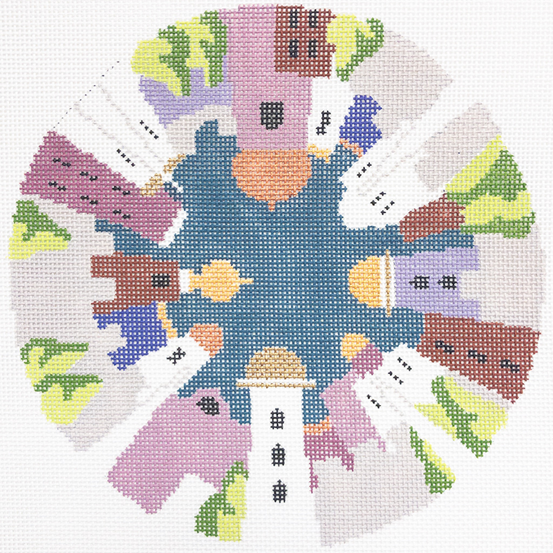 KPPF303a CITY OF JERUSALEM YARMULKE KEPAH by Katherine Parfet KPPF303a