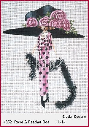 L4852-Rose & Feather Boa by Leigh Designs