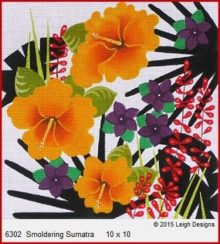 L6302-SMOLDERING SUMATRA FLORAL by Leigh Designs