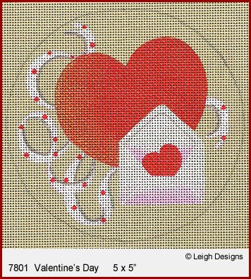 L7801 VALENTINE'S DAY HOLIDAY ORNAMENT by Leigh Designs