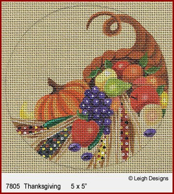 L7805 THANKSGIVING HOLIDAY ORNAMENT by Leigh Designs