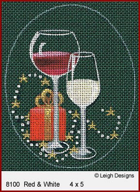 L8100-RED AND WHITE CHRISTMAS COCKTAIL by Leigh Designs