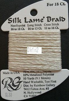 33 EGGSHELL SILK LAME BRAID