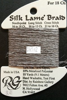 41 PEWTER SILK LAME BRAID