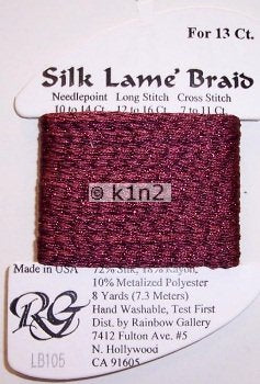 105 WINE SILK LAME BRAID