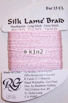 108 SOFT PINK SILK LAME BRAID
