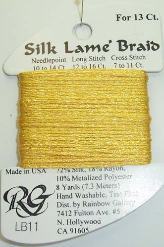 11 YELLOW SILK LAME BRAID