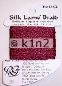 97 RUBY RED SILK LAME BRAID