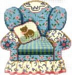 LEEBW48 CHAIR with CAT by Lee's Needlearts