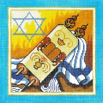 LEEJ165Tf-TORAH TALLIS with STAR TEFILLIN by Lee's Needlearts