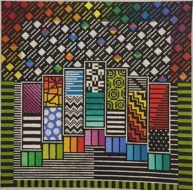 CRAZY LINEAR COLORS by Mindy STITCH GUIDE ONLY MIN2510sg