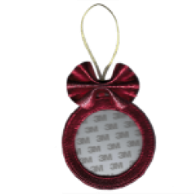 RED METALLIC ORNAMENT HOLDER 3" Canvas - Self finishing by Planet Earth Fiber