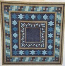 SH1744Tf-BLUE STAR WITH BORDER TEFILLIN BAG by Shelbi