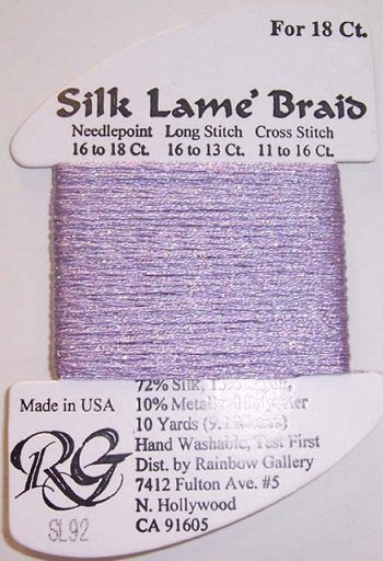 92 LITE LILAC SILK LAME BRAID