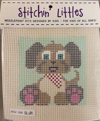 SL24 BANDIT THE PUPPY STITCHIN' LITTLES KIT by Purple Palm Designs
