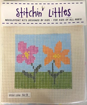 SL03 TWO BLOOMS STITCHIN' LITTLES KIT by Purple Palm Designs