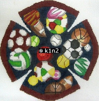 SPORTS BALLS YARMULKE by Susan Roberts STITCH GUIDE-SREP1178ysg