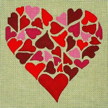 VNGD8123 MOSAIC HEARTS Vallerie Needlepoint Gallery