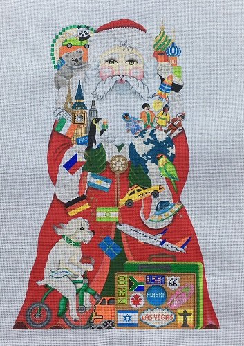 AL7071 WORLD TRAVELER SANTA by Amanda Lawford