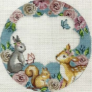 AP3831 BOHO BABY ANIMALS 5" ROUND  by Alice Peterson