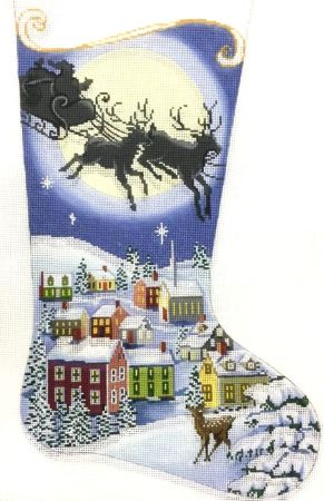 AP4026 NIGHT BEFORE CHRISTMAS STOCKING by Alice Peterson