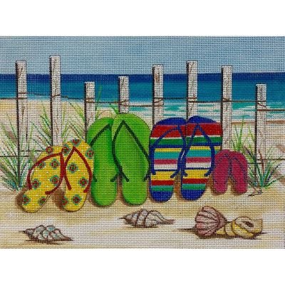FLIP FLOPS ON BEACH by Alice Peterson STITCH GUIDE ONLY AP4224sg