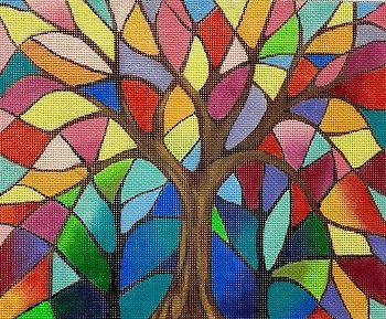 AP4330 Stained Glass Tree of Life Tallis by Alice Peterson