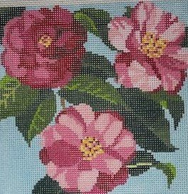 BPC22-206-13 THREE 3 CAMELLIAS by Blueberry Point Canvas