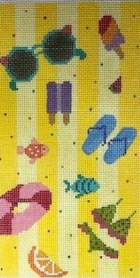 BPC24-260 AT THE BEACH EYEGLASS CASE by Blueberry Point Canvas