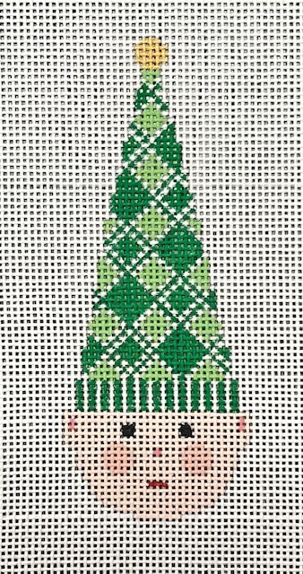 ASIT530-13 ELF ORNAMENT GREEN DIAMONDS  by A Stitch in Time