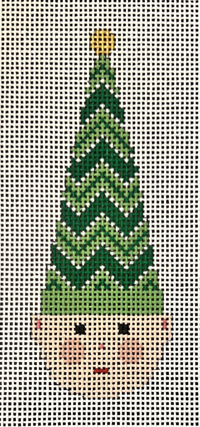 ASIT534 ELF ORNAMENT GREEN ZIG ZAG  by A Stitch in Time 