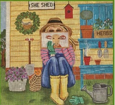 GEP334 - STITCHING GIRL GARDEN by Gayla Elliott