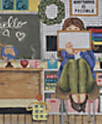 TEACHER STITCHING GIRL by Gayla Elliott STITCH GUIDE ONLY GEP360sg