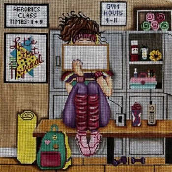 LET'S GET PHYSICAL STITCHING GIRL by Gayla Elliot STITCH GUIDE ONLY GEP369sg