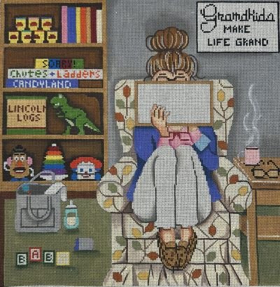 GRANDMA STITCHING GIRL by Gayla Eliot STITCH GUIDE ONLY GEP395sg 