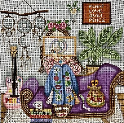 GEP363 HIPPIE STITCHING GIRL by Gayla Elliott