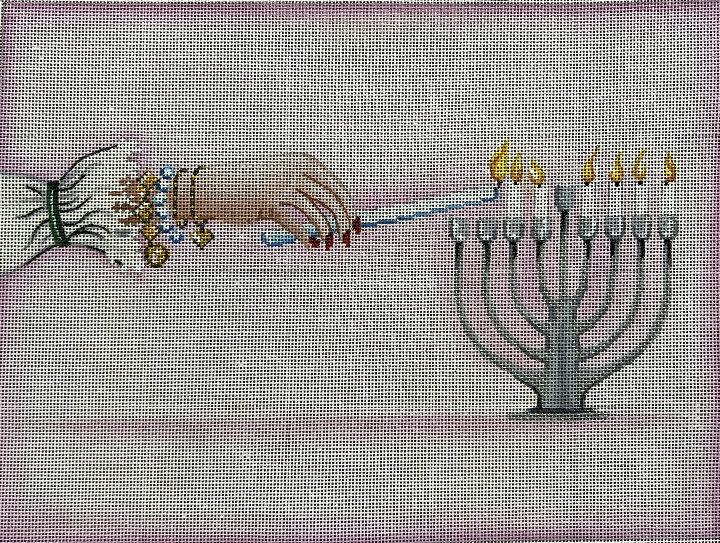 PM20113 LADY LIGHTING MENORAH BY PATTI MANN