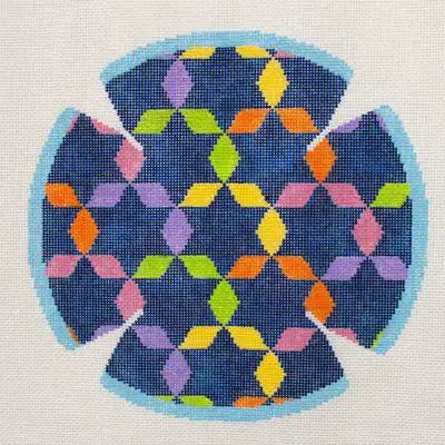 JT096A-RAINBOW STARS YARMULKE by Tonya