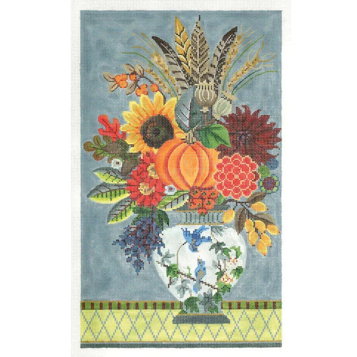 KCA49-18sg AUTUMN FLORAL STITCH GUIDE BEADS and EMBELLISHMENT KIT by Kelly Clark