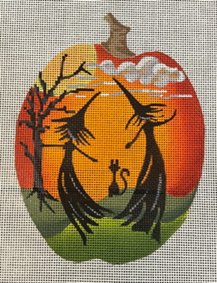 KCN1576 SISTER WITCHES WITH CAT PUMPKIN by Kelly Clark