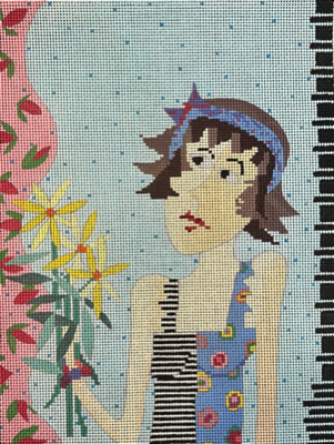  PMcL 22-13 PEGGY WITH FLOWERS by Penny Macleod
