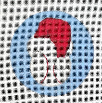 RCHO2668 BASEBALL SANTA ORNAMENT by Ray Crawford