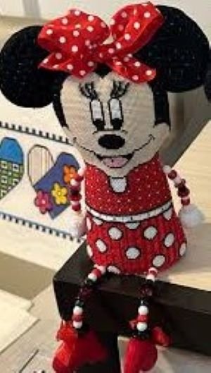 SMF MILLIE  MOUSE Canvas only shown finished with Beaded Legs by Sew Much Fun